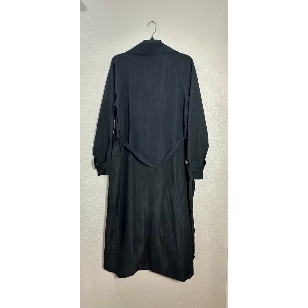 Vero Moda Black Long Trench Coat Double Breasted Belted NWT - Picture 6 of 10